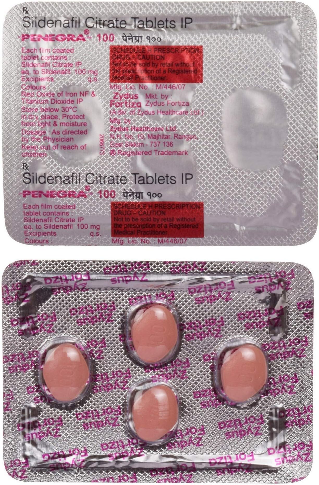 Penegra 100 - Strip of 4 Tablets