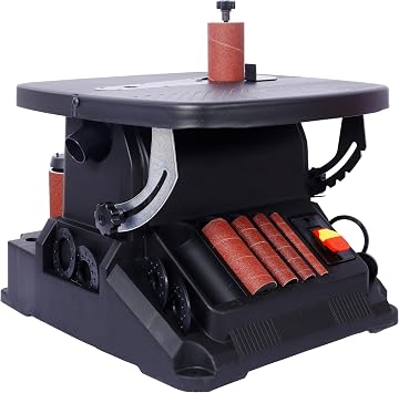 Vertical Oscillating Spindle Sander, Belt Sander, 2 in 1 Combination Woodworking Machine Spindle Sander & Belt Sander