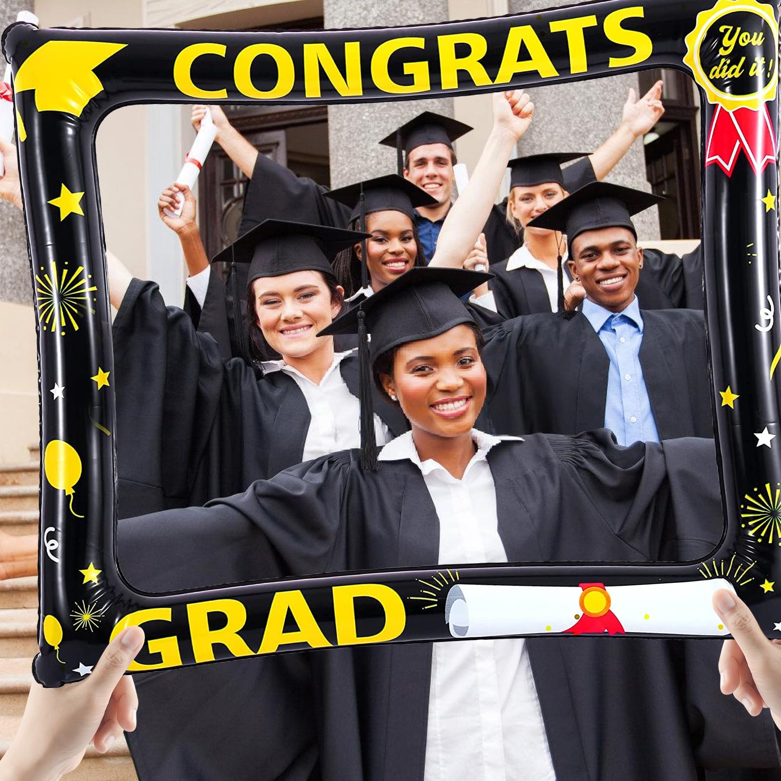 Kit Decorazioni Laurea 2025 - Cornice Gonfiabile Selfie E 21 Accessori Per Foto, Ideale Per Feste - Foto 6