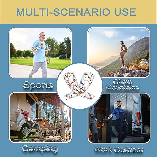 Miniatura 6 de Mangas de jardinería, mangas de enfriamiento de brazo de protección solar para jardinería, mangas a prueba de espinas para cubrir brazos para