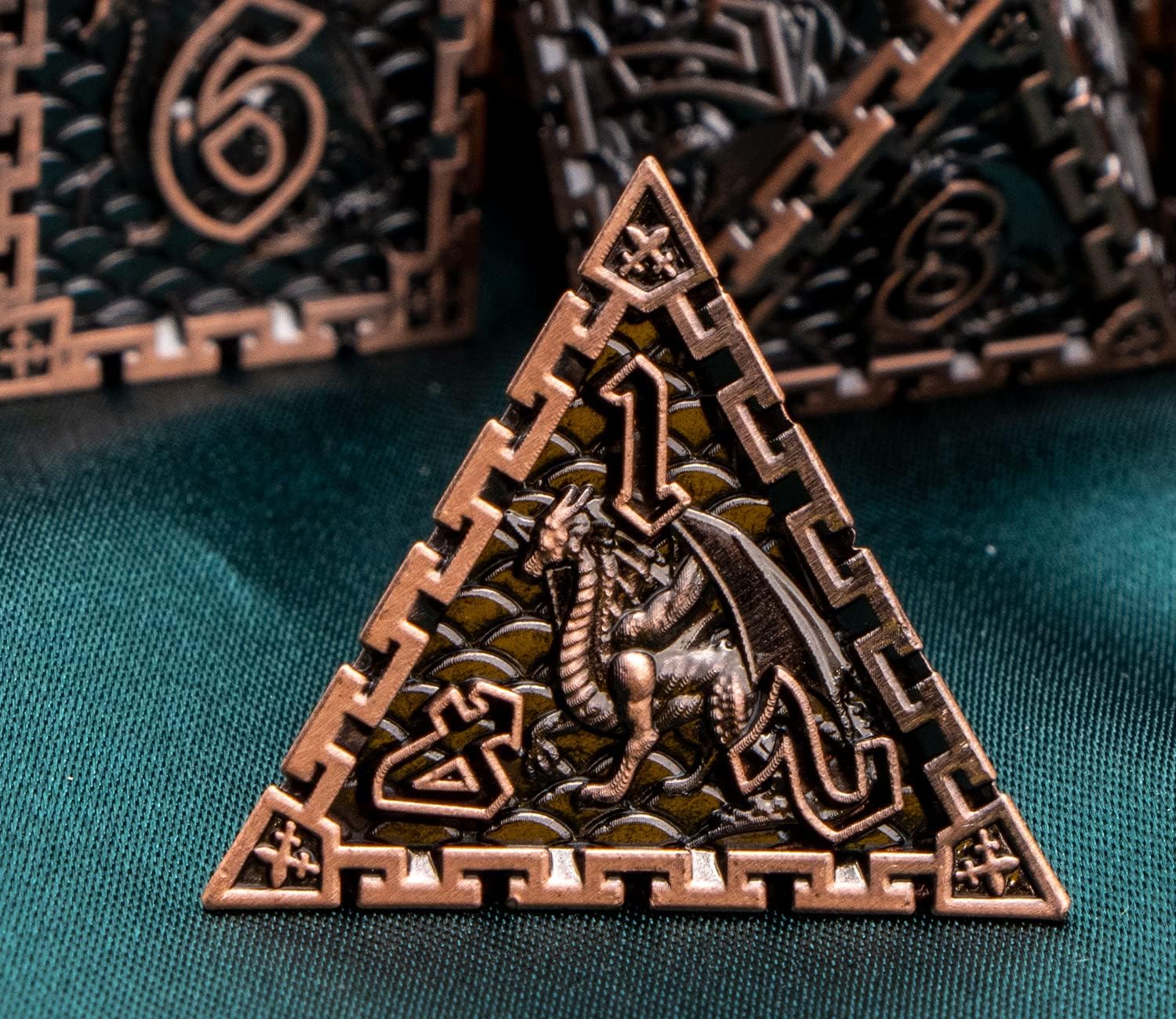 ARUOHHA DND Metal Dice Set with Gift Box, Role Playing Game 6 Sided Polyhedra Dice Set for RPG Board Games, D and D Dice D20 D12 D10 D8 D6 D4