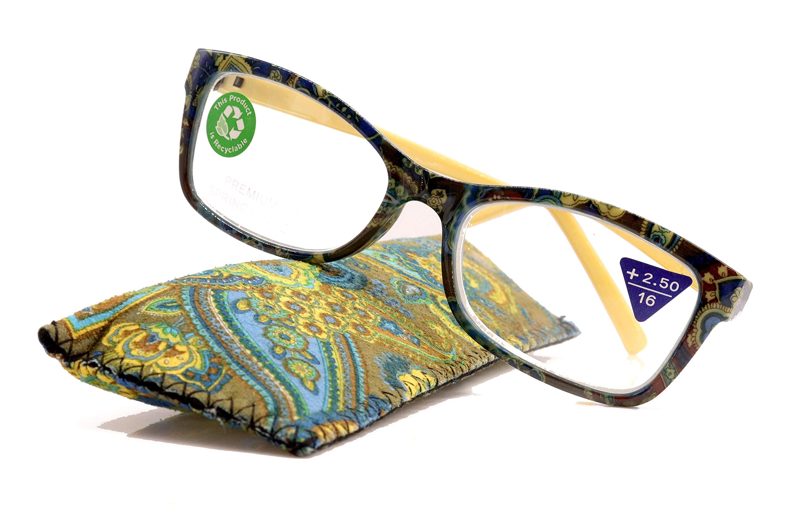 【中古】 Reading　Sparkle　Standard Amazon.com: Frida, Premium Reading Glasses, High End Readers +1.25