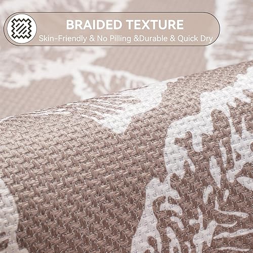 Miniatura 7 de Alfombra de baño de medio círculo, alfombras de baño finas para debajo de la puerta, de secado rápido, antideslizante, lavable, con respaldo de