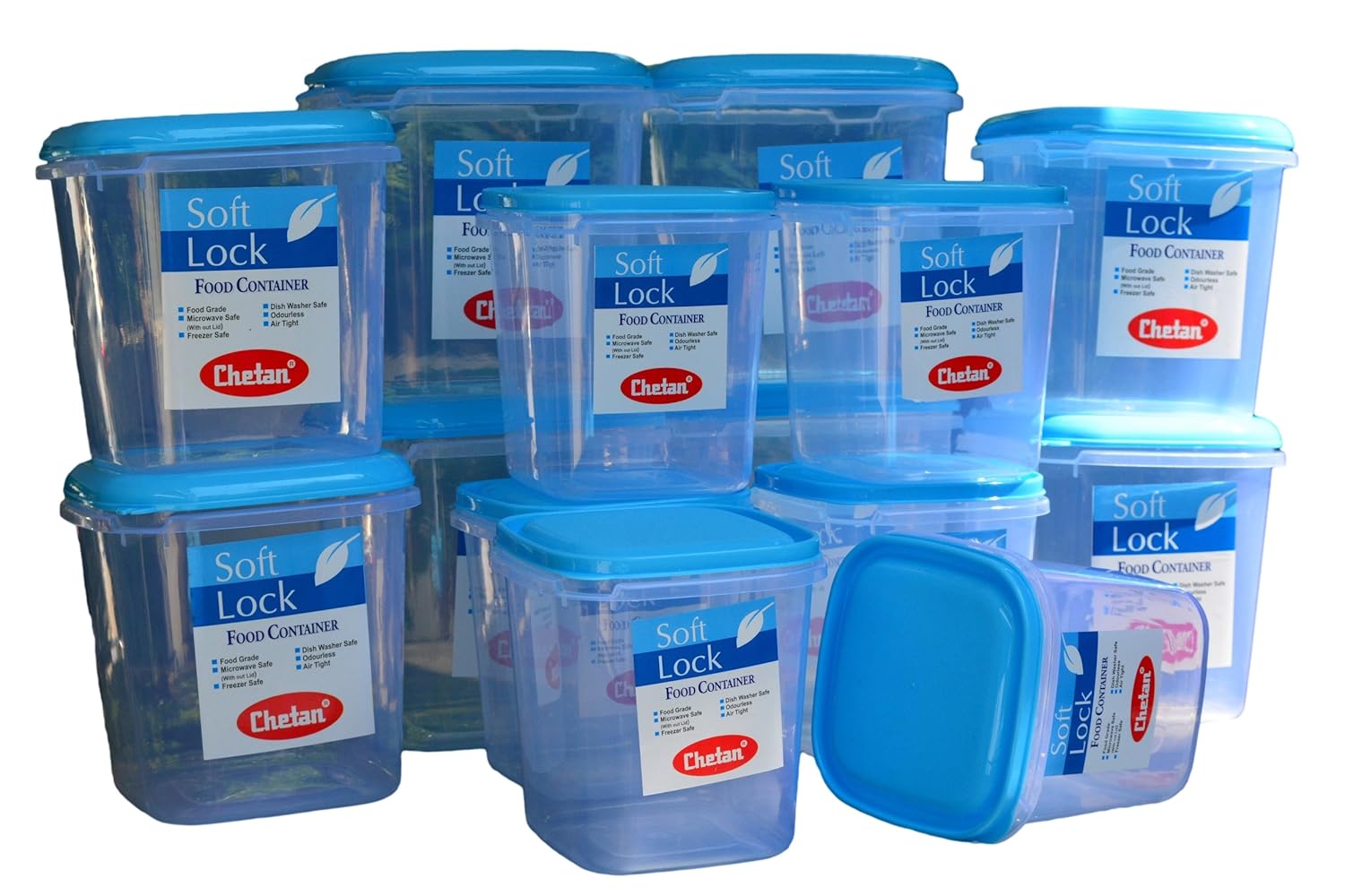 Buy Chetan Soft Lock Airtight Kitchen Containers (14 Pc Set) Online at