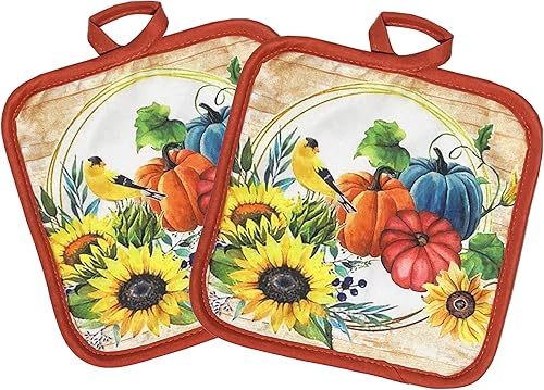 Miniatura 3 de Lobyn Value Packs Apple Orchards - Juego de toallas de cocina de 5 piezas, 2 toallas, 2 soportes para ollas, 1 guante de horno