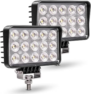 Exzeit 120W 6 Inch Tractor Work Light, 12v Flood Light | 10400Lms 24V Equipment Lights Offroad Lighting fits Farm Truck Tractor Excavator Engineer , 12/24V