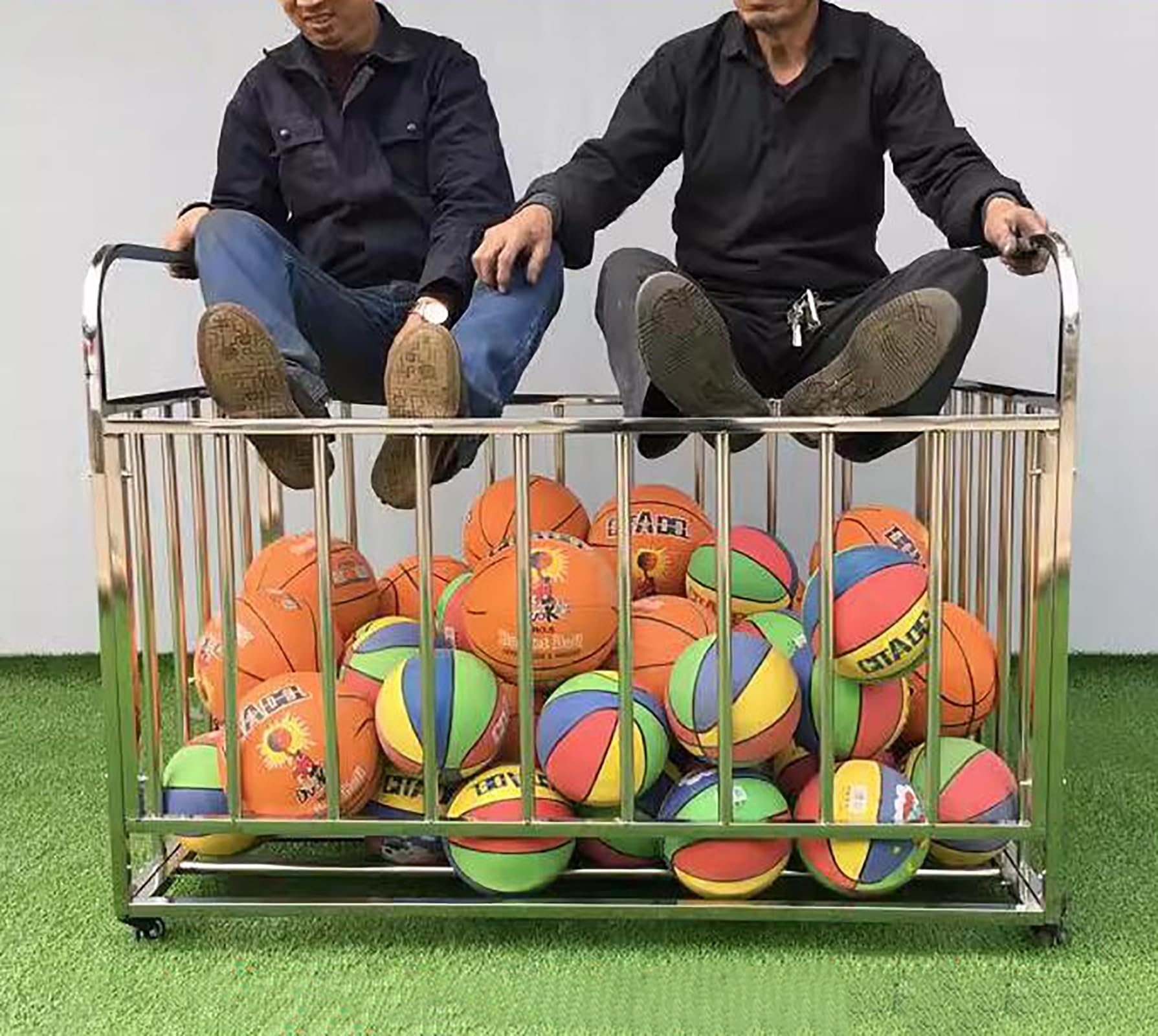 Amazon.co.jp: ボール整理カゴ ボ-ルカゴ ボールかご ステンレスボール