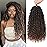 8 Packs Goddess Faux Locs Crochet Hair for Black Women, Goddess Locs Crochet Hair, Boho Style Locs, River Hair with Curly Ends (18Inch, T30, 8Packs)