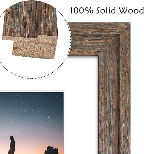 Miniatura 5 de Golden State Art, Portarretratos de 16 x 20 pulgadas, muestra fotos de 11 x 14 pulgadas con paspartú o de 16 x 20 pulgadas sin paspartú, marco ancho