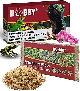 Hobby Terrarium Sphagnum Moss I 100 g I Tropical Substrate for Terrariums and Orchids I Moss for Terrariums I 100% Natural and No Chemical Additives I Moss to Increase Humidity product image