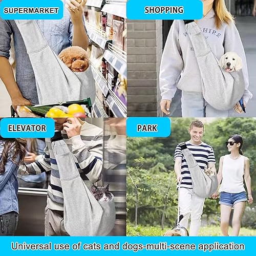 Miniatura 7 de Kanemc Transportador para perros pequeños, gatos, cachorros, mascotas de hasta 16.5 libras, cómodo soporte inferior duro, correa acolchada