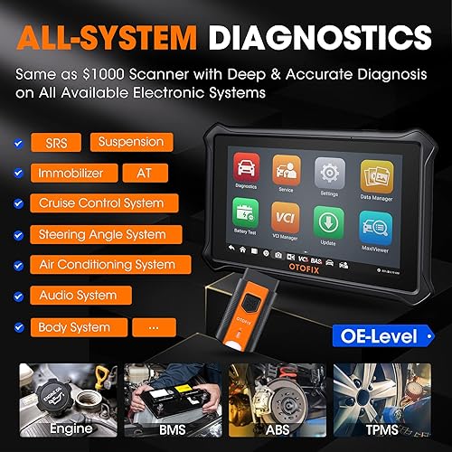 Miniatura 5 de OTOFIX D1 con BT1 Lite herramienta de escaneo bidireccional más nueva de 2023, codificación ECU, escáner de diagnóstico automotriz inalámbrico, más