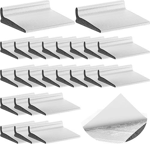 Miniatura 9 de 50 sellos para esquina de puerta, sellos autoadhesivos para esquinas de puerta, elevados detrás del burlete para aislamiento de ruido y protección