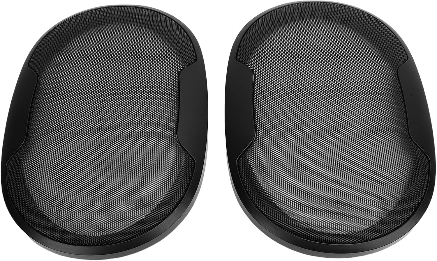 Car Audio Door Angle Gum Speaker Cover 2Pcs Speaker Grill Cover 9.96x6.89in Cold Rolled Steel ABS Oval Shaped Mesh Grille Protector/Fit for DIY Home Theater