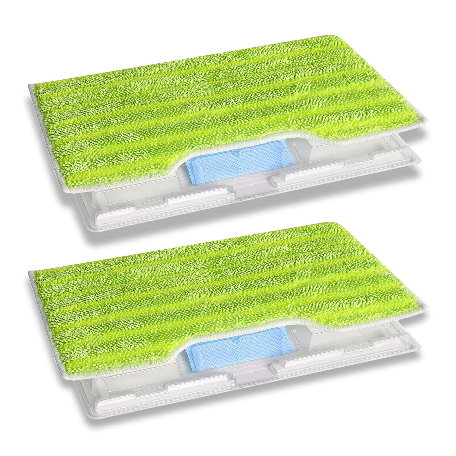 Azoisuwr 2 Refills Compatible with Shark Vacmop Reusable Pads with 2 Dirt Chambers, Durable Mop Pads Compatible with VM200UK / VM200UKPL / VM200UKGN Model