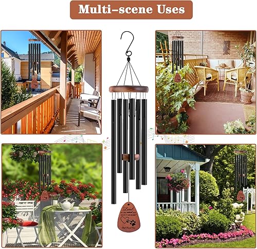 Miniatura 58 de Regalos de pérdida de mascotas, campanillas de viento conmemorativas para perros de 28 pulgadas, regalo de condolencias por pérdida de perro, regalo