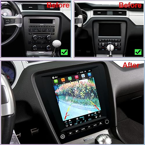 Miniatura 2 de Para Ford Mustang Radio Actualización 2010-2014 Android Estéreo Navegación Reemplazo 9.7 Pulgadas Pantalla Táctil Inalámbrica Carplay WiFi Cámara