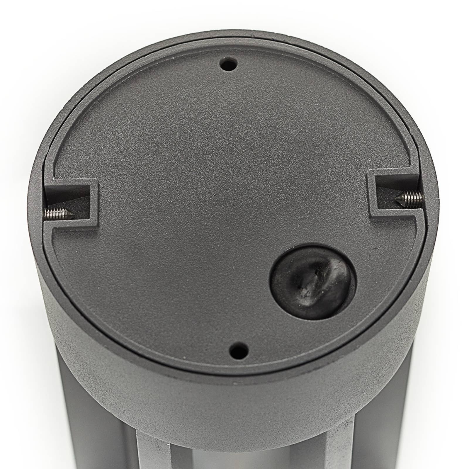 Lampada LED da esterni 'Jordis' (Moderno) colore Nero, in Alluminio (1 luce, lampadina inclusa) di Lindby | lampioncino, paletto luminoso, lampada da viale, lampione