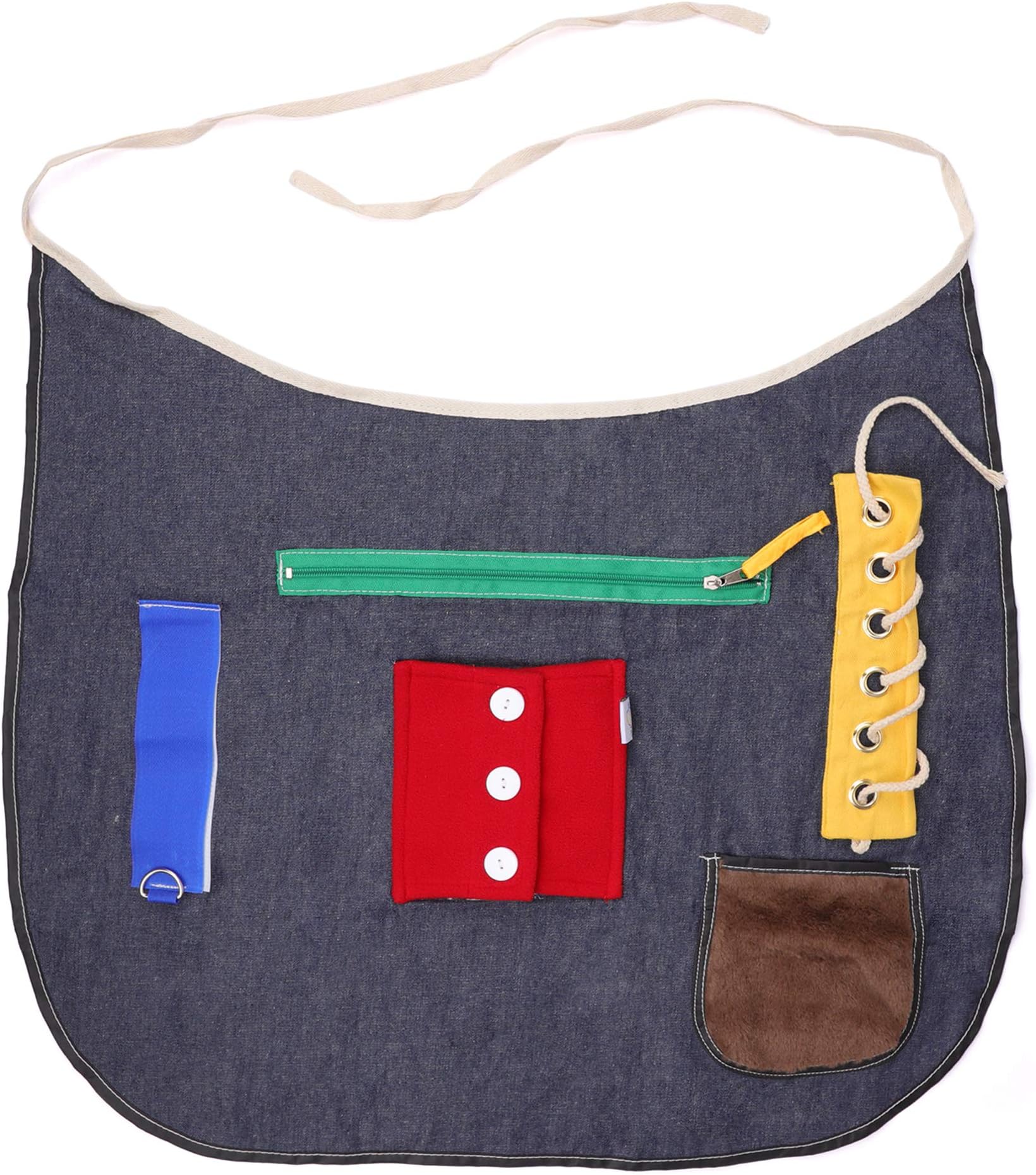 Special Needs Sensory Therapy Activity Apron (Adult Size) for Seniors & Adults with Dementia, Alzheimer’s and Special Sensory Needs | Fidget Design Improves Dexterity and Mental Stimulation