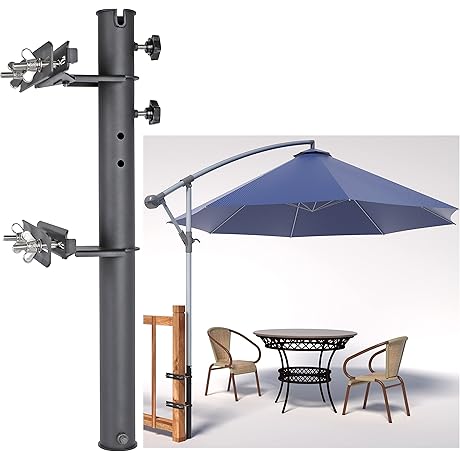 Deck Man - Patio Table/Offset Umbrella Railing Holder