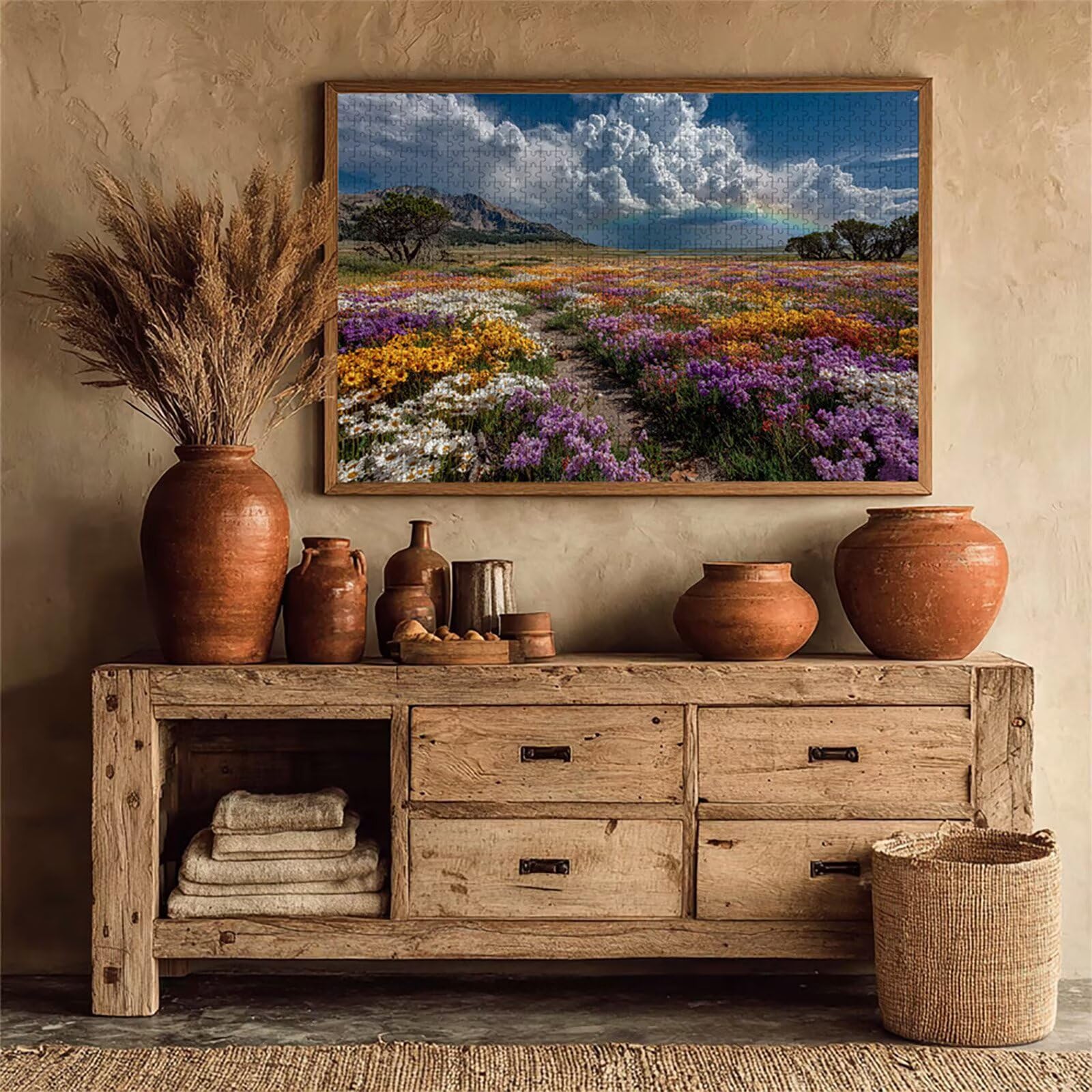 Puzzle 2000 elementów dla dorosłych kwiat, drewniane puzzle, 99 x 70 cm, dla mężczyzn, kobiet, starszych, seniorów, części, ściśle do siebie pasują, dekompresja, dekoracja ścienna, prezenty dla