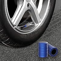 Vista 6 de CKAuto Tapones de vástago de válvula de neumático, azul, 4 piezas/paquete, juego de tapas de válvula de neumático de aluminio anodizado, resistente