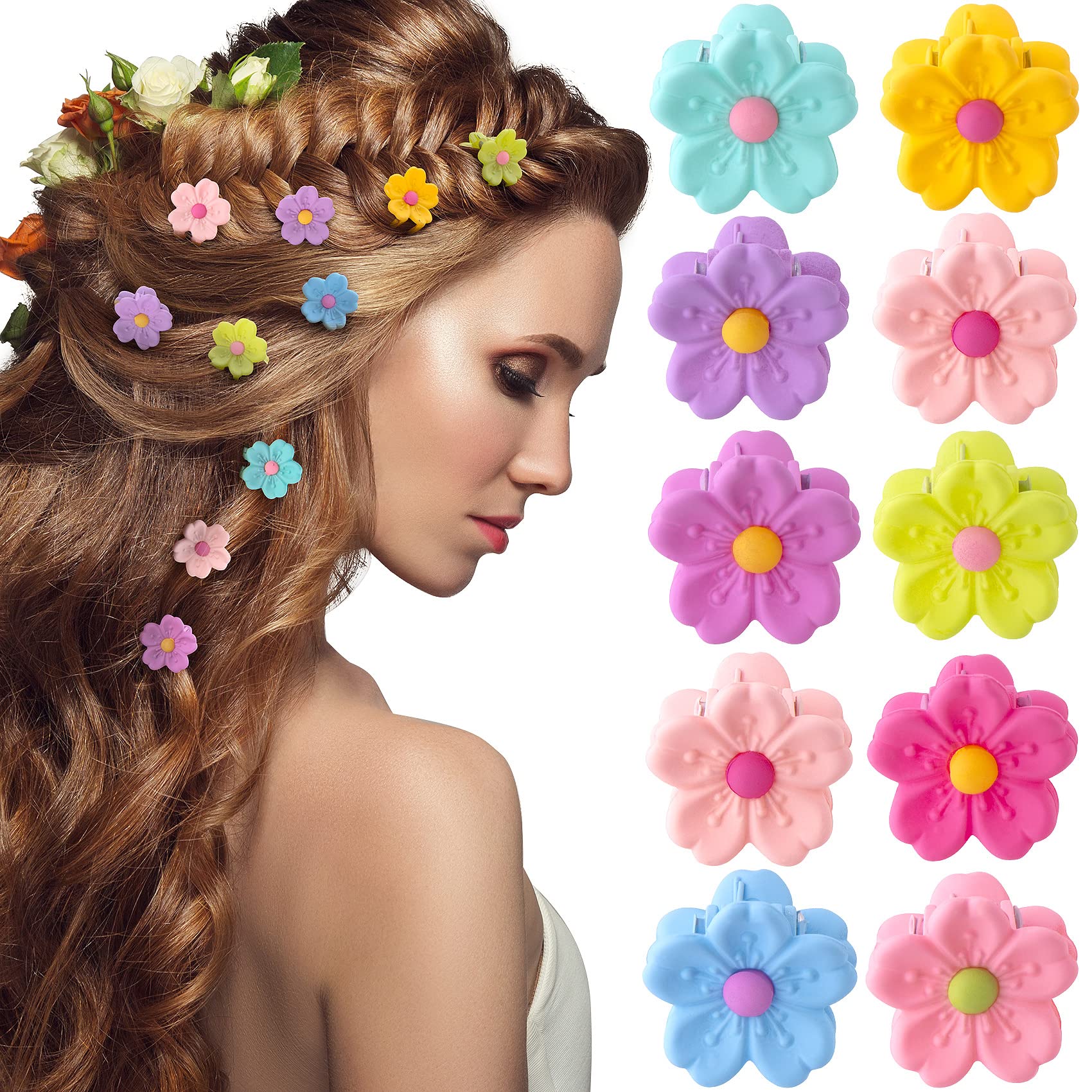 Amazon.com : HINZIC 20Pcs 0.7inch Small Hair Clips, Mini Flower