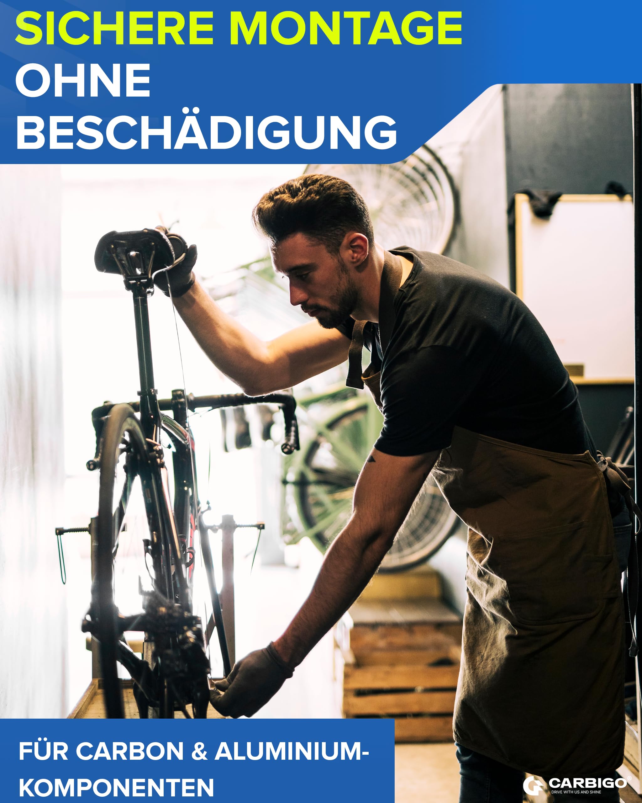 CARBIGO Carbon Montagepaste PRO 50ml I Carbon Paste Fahrrad, Auto & Motorrad I Fahrrad Montagepaste, ideal für Sattelstütze aus Carbon & Aluminium I 