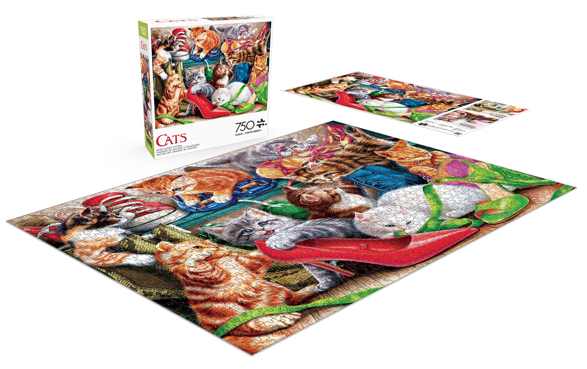Amazon.com: Buffalo Games - Shoe Closet Kittens - 750 Piece Jigsaw