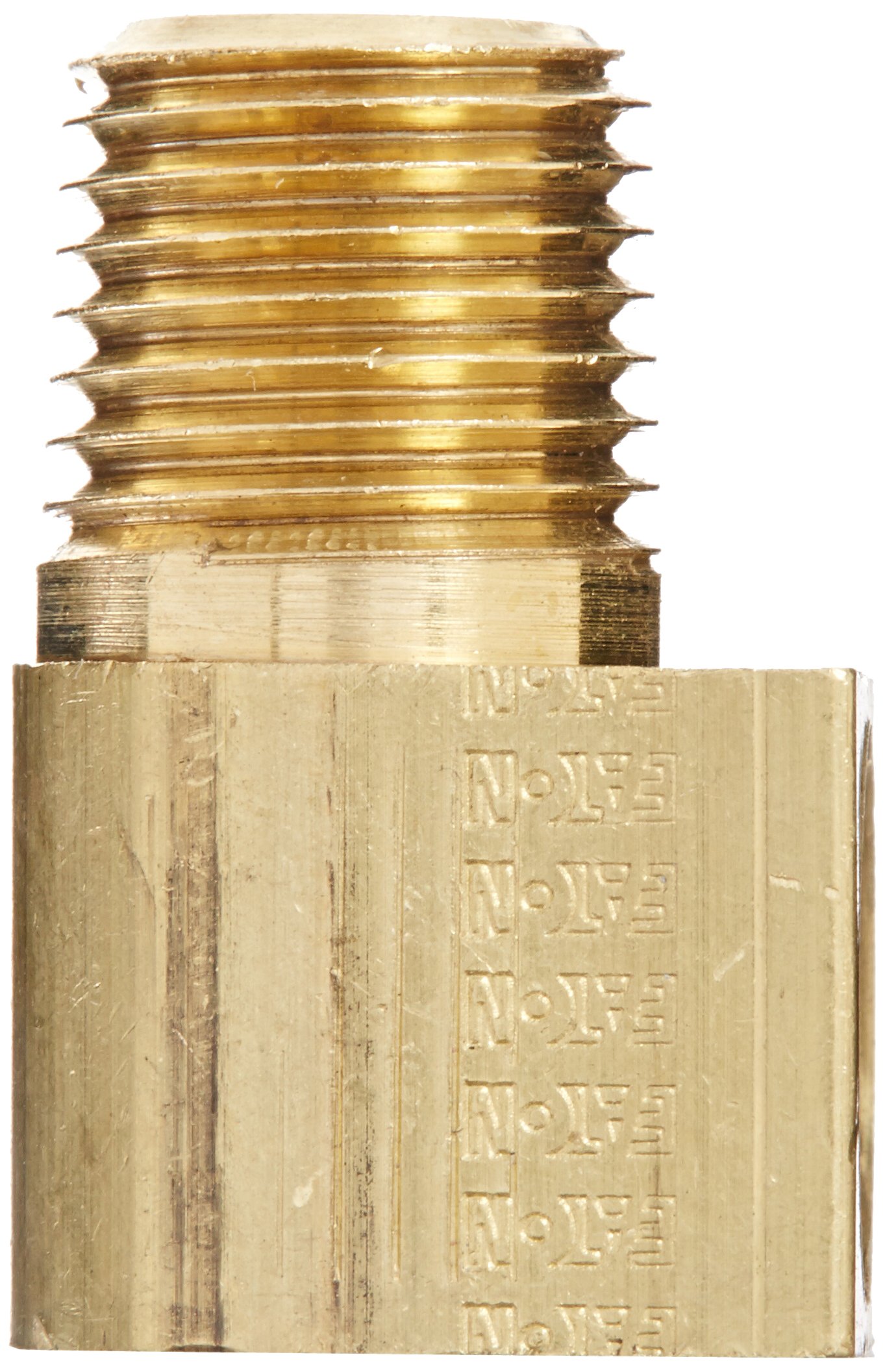 Eaton Weatherhead 402X5X4 Brass CA360 Inverted Flare Brass Fitting, 90 Degree Elbow, 1/4