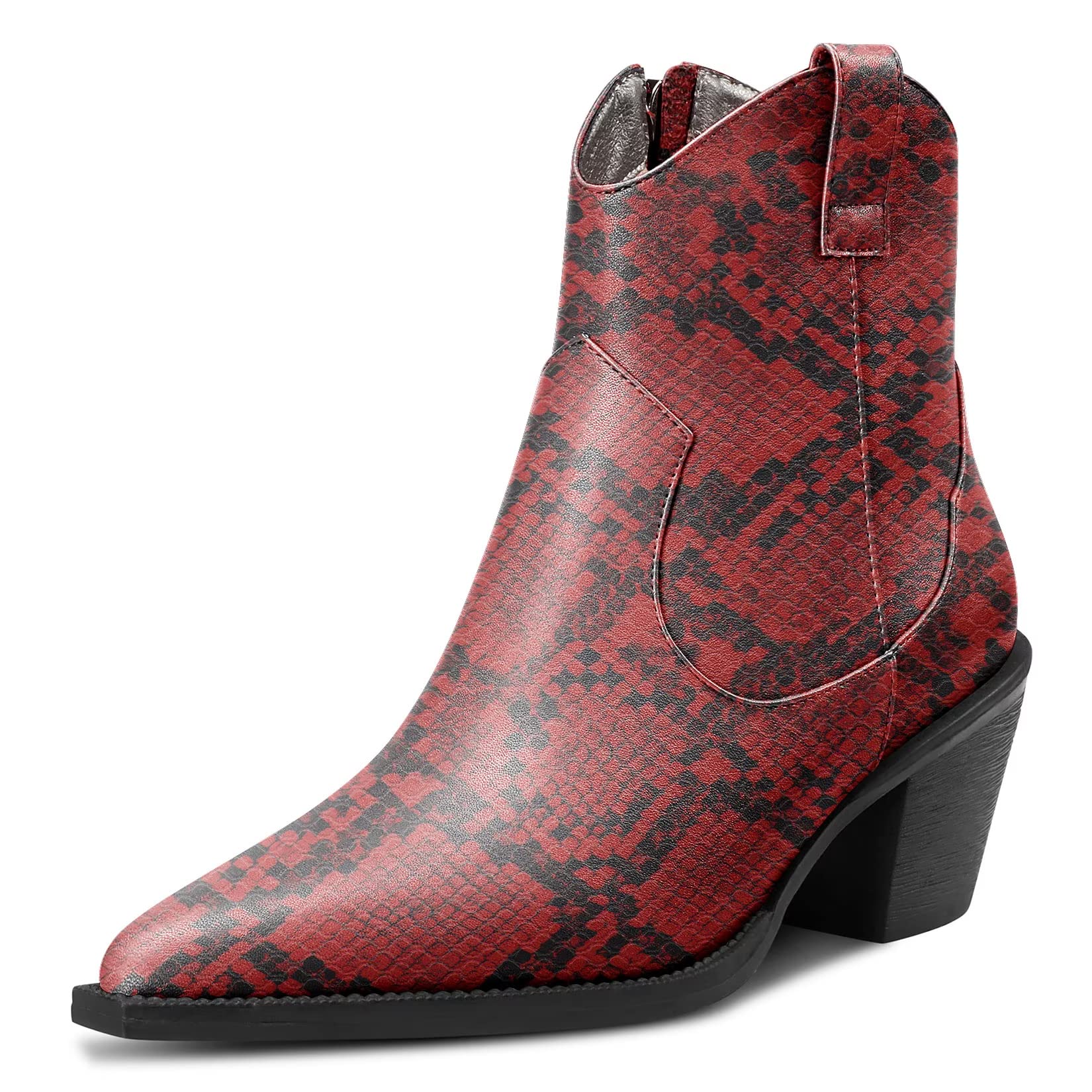 Castamere Mujer Bajos Gatito Heel Cerrado el Dedo del pie Puntiaguada Punta Botines Slip-on Clásico Dress de Boda Oficina Montar Botas