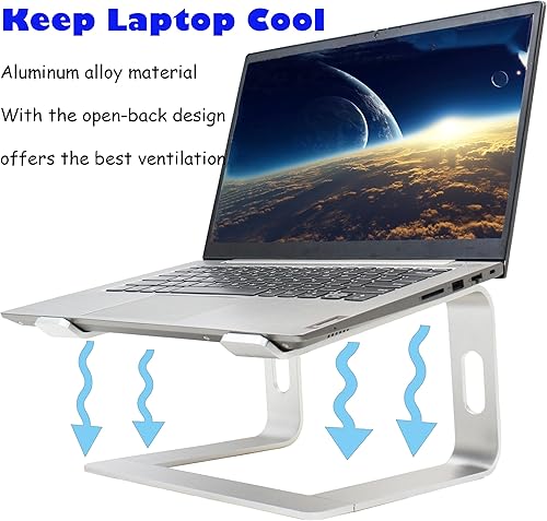 Miniatura 5 de Soportes para laptop, soporte desmontable de aluminio para computadora de escritorio, soporte elevador para portátil compatible con MacBook AirPro,