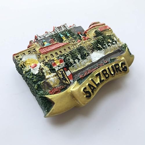 Miniatura 4 de 3D Salzburg Austria imán de refrigerador recuerdos de viaje, imán de nevera de Austria decoración del hogar y la cocina
