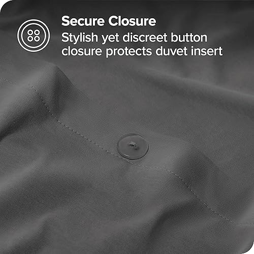 Miniatura 4 de Bare Home Juego de funda de edredón 100% algodón orgánico, tamaño KingCal King, ultrasuave, 100% algodón, 3 piezas, lazos en las esquinas, cierre de