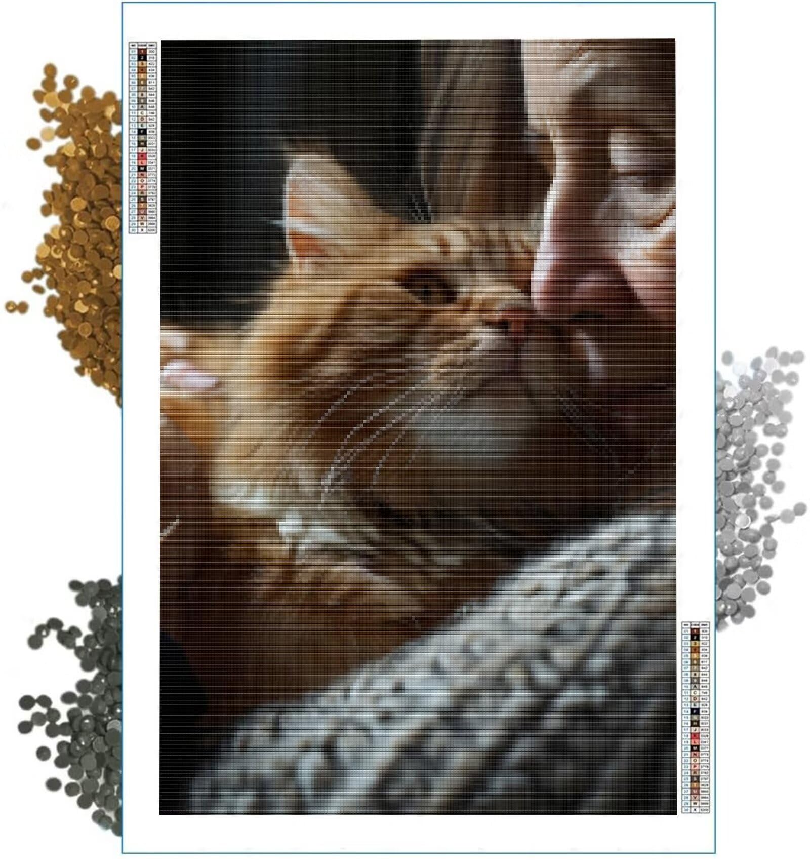 Diamond Painting Personalizzato, Kit Completo Pittura Diamante Foto Personalizzata, 5D Diamond Painting Con Foto Idea Regalo per la Decorazione di Arte Domestica, Diamante Quadrato/Rotondo 90x90cm R54