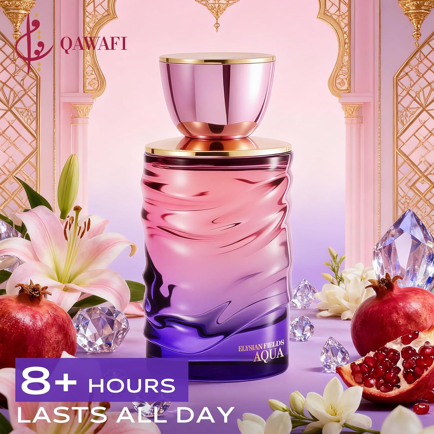 Elysian Fields - Aqua Floral, Fruity Fresh, Sweet - Eau de Parfum Long-Lasting Fragrance for Women - 100ml | 3.4 fl. oz + 2ml Samples - Image 4