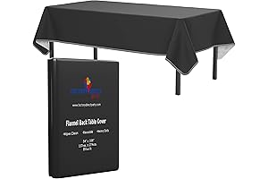 Black Vinyl Tablecloths: For Rectangle Tables