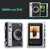 Vista 2 de Fujifilm Instax Mini EVO Hybrid Black Instant Camera Instax Mini Twin Pack Instant Film 32GB microSD Card with Adapter Black Camera Case