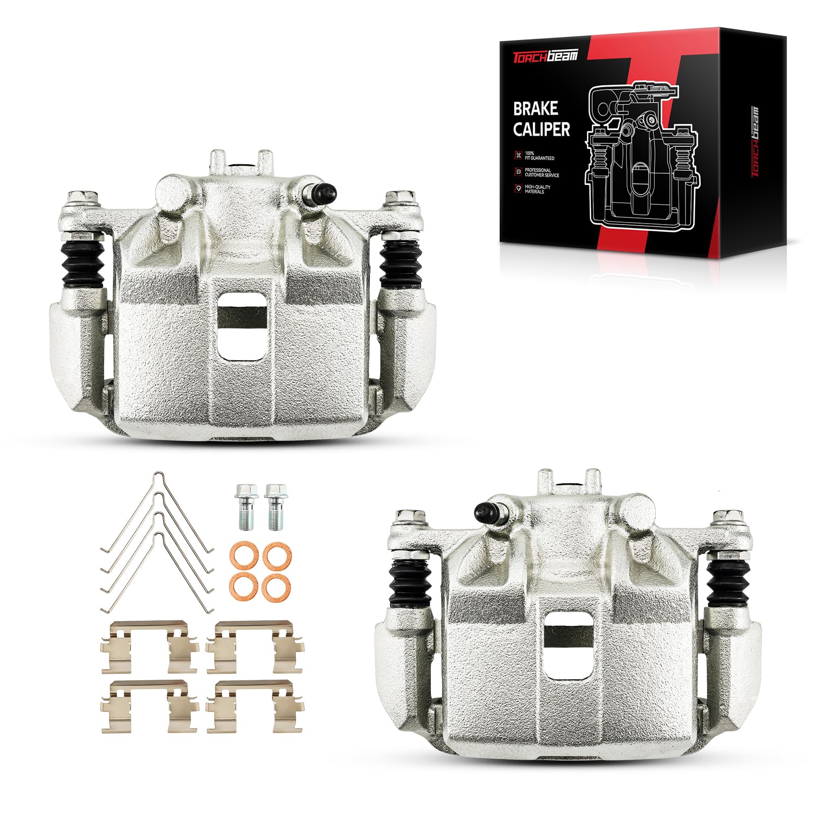Torchbeam Front Brake Calipers Set for Honda Fit 2009-2013 2015-2020
