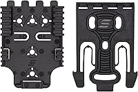 Vista 1 de Safariland QLS 1-2 Kit de sistema de bloqueo rápido, accesorio de plataforma para fundas de servicio y accesorios con horquilla de bloqueo y placa