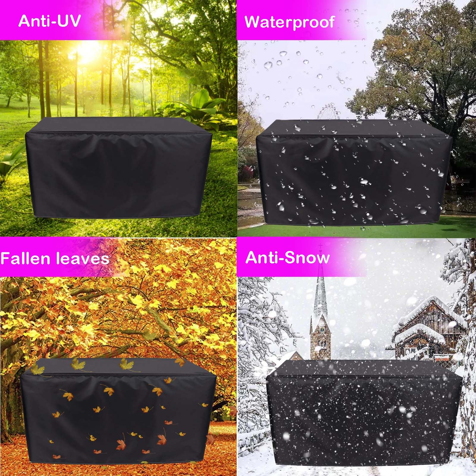 Housse Salon De Jardin Jardin Bâche De Protection Étanche Tissu Oxford