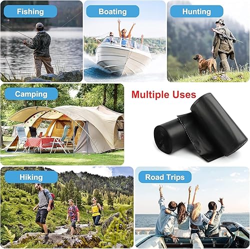 Miniatura 6 de 100 bolsas de inodoro portátiles para camping, bolsas de inodoro biodegradables Porta para orinales, bolsas de basura gruesas compostables de 8