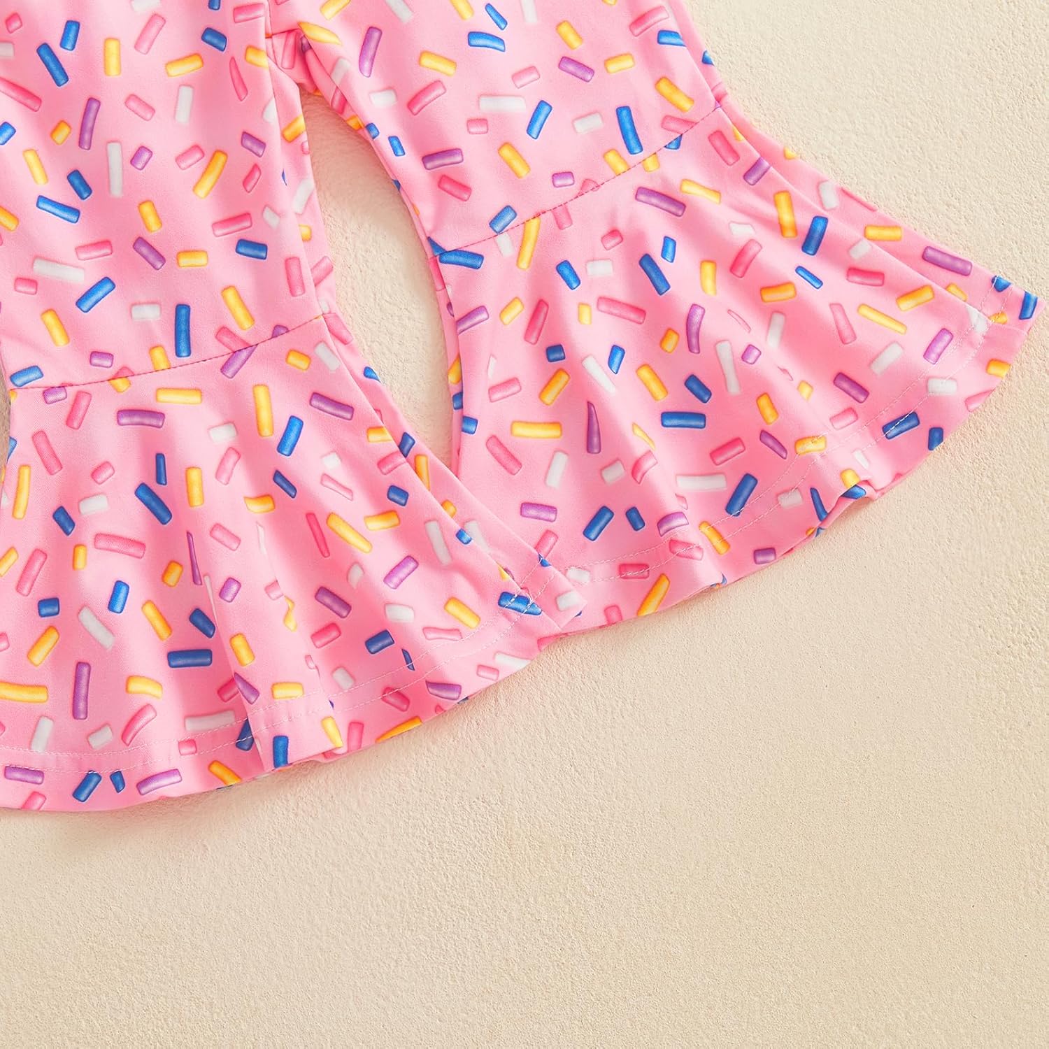 SAYOO Baby Birthday Girl Outfit Birthday Girl Embroidery Print Sweatshirt Top+Sweet Donut Flared Pant Fall Princess Clothes - Image 7