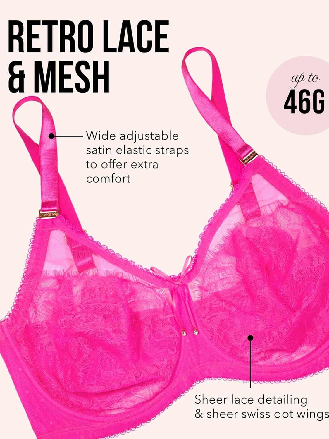 Smart & Sexy Womens Lace & Mesh Full Coverage Bra - Image 5