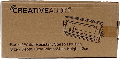 Miniatura 6 de Creative Audio CAMC1B Marine Single DIN Radio Kit de montaje con cubierta retráctil (negro)