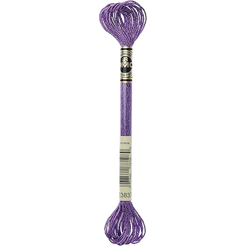 DMC 317W-E3837 Light Effects Polyster Embroidery Floss, 8.7-Yard, Purple Ruby