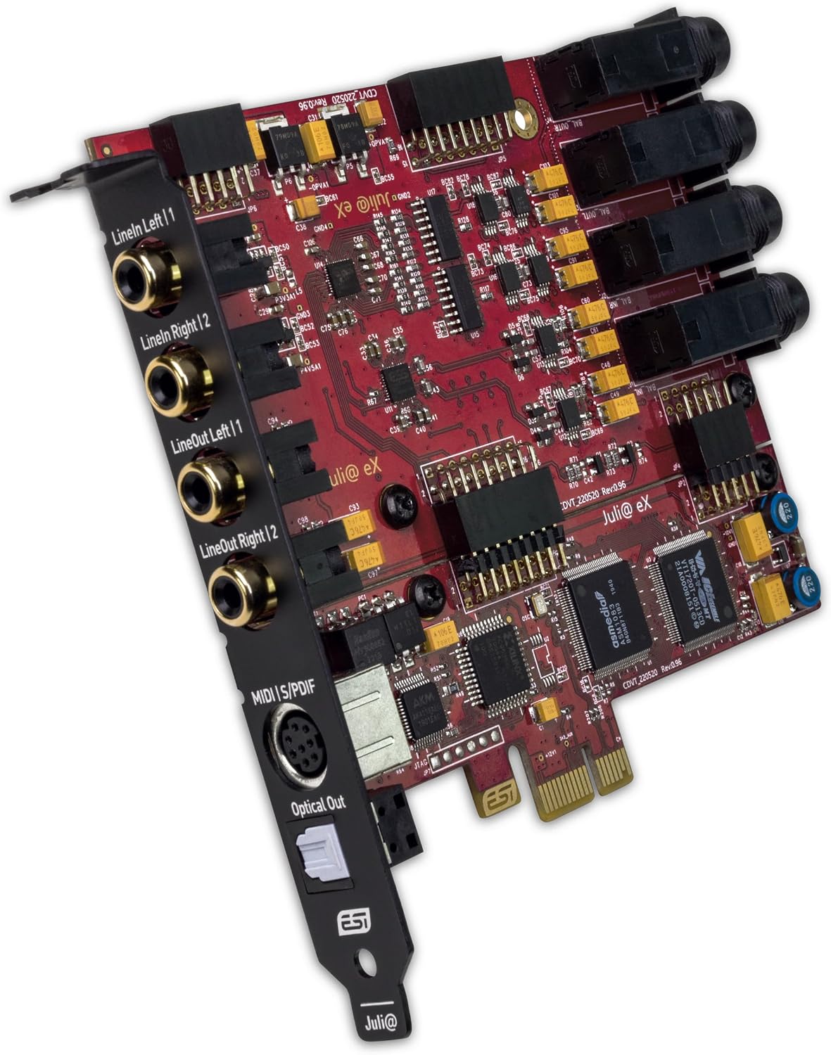 Tarjeta de sonido interna PCIe 32-bit 192kHz ESI Juli@ eX miniatura 1