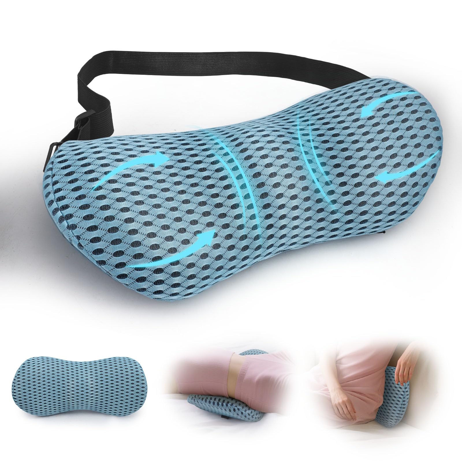 Cuscino Supporto Lombare Auto Ergonomico in Memory Foam, Cuscino Lombare Divano | Supporto Lombare per Auto & Cuscino Schiena Ufficio, Sollievo dal Mal di Schiena, Adatto a Letto/Ufficio/Divano
