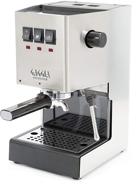 Gaggia Classic Evo Pro espresso machine in brushed stainless steel