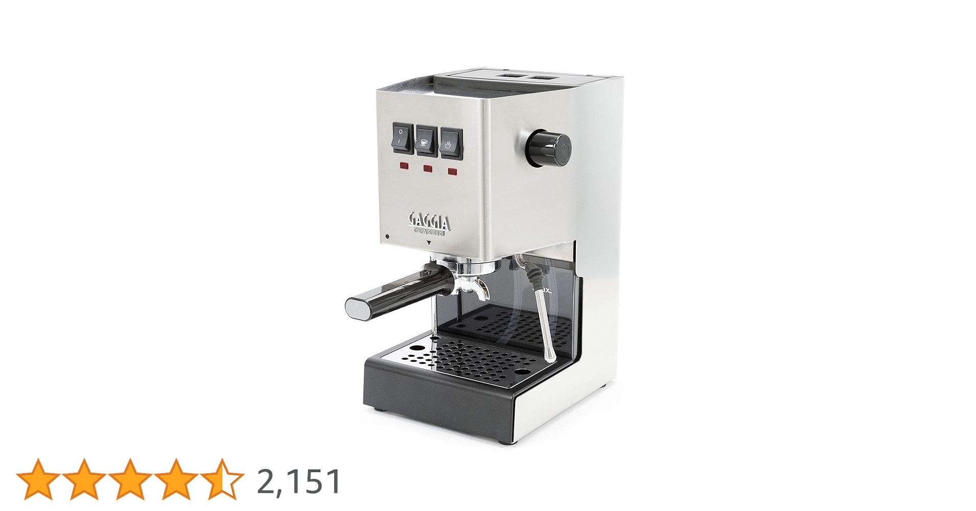 Amazon | RI9380/46 Classic Pro Espresso Machine, Solid, Brushed